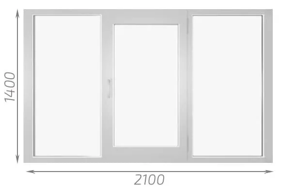 Three-pane window